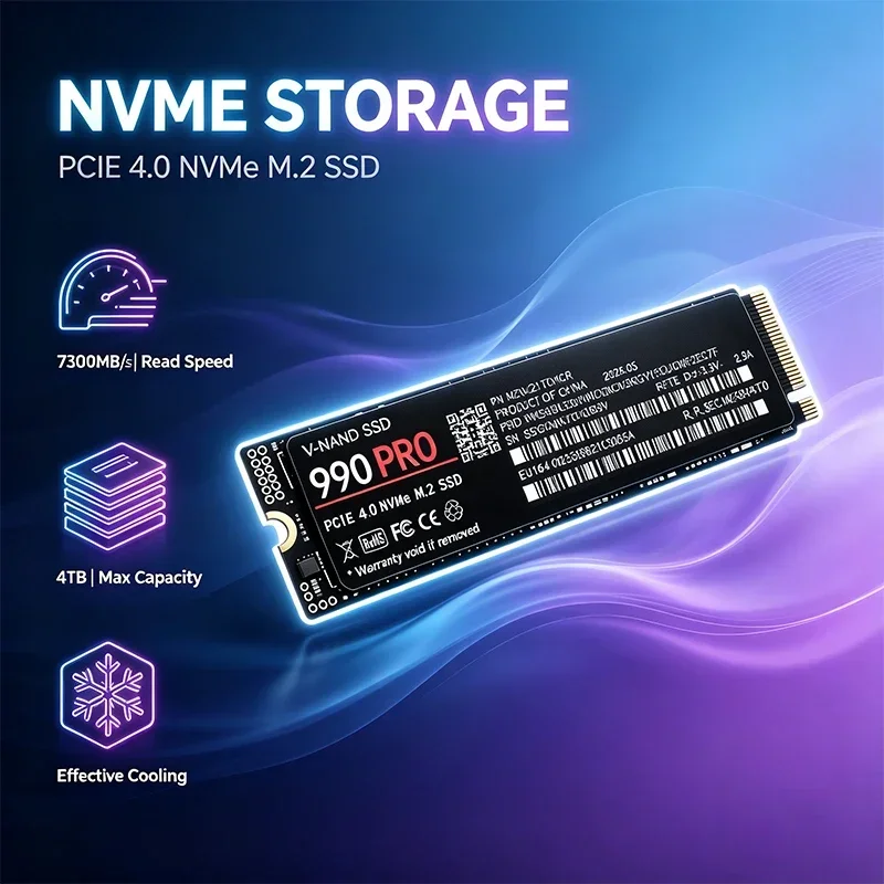 Gaming Drive 990 PRO M.2 NVMe  - M.2 Nvme 4Tb Pcie 4.0 Ssd recension och pris